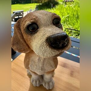 Vintage 1984 Classic Critters Beagle Puppy Dog Statue / Figure Solid Resin.